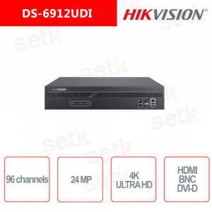 NVR Hikvision 96 Canali 24MP 4K ultra hd Audio Allarme
