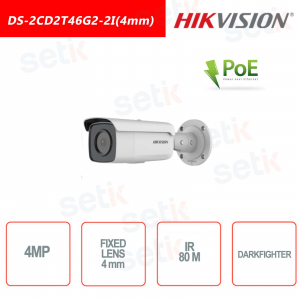 Caméra Bullet Fixe Hikvision 4MP DarkFighter