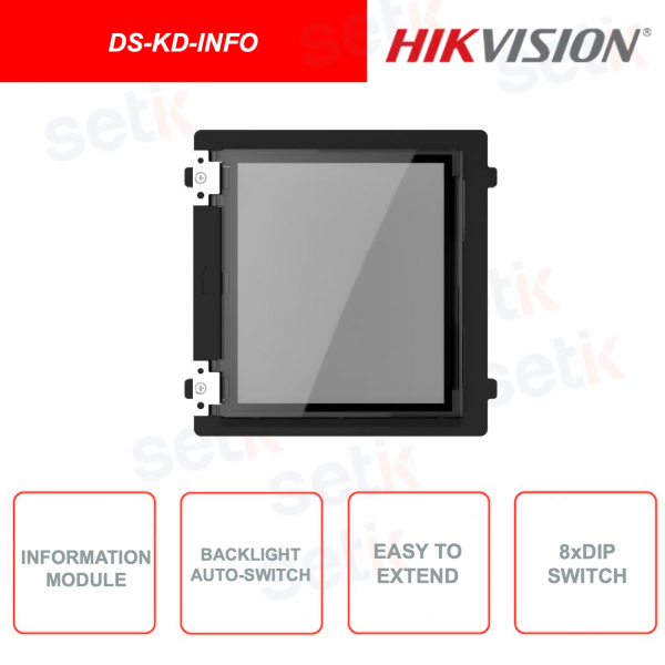 DS-KD-INFO - Modulo cieco per riempimento della cornice - Retroilluminazione adattiva automatica - Facile da estendere