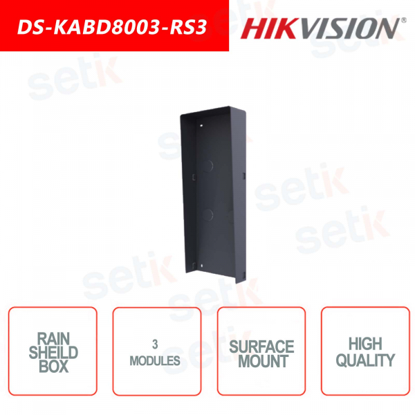 Caja externa con dosel impermeable-3 módulos - Hikvision