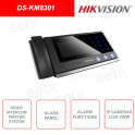 DS-KM8301 - Hikvision - Video Intercom - Master Station - IP Camera Live View - Pannello in vetro e staffa in lega d'alluminio