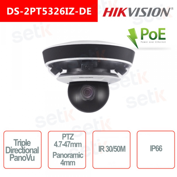 Telecaemra Panoramica IR30/50 IP66 Pano 4mm Potx 4.7-47mm Funzioni intelligenti