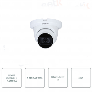 HAC-HDW1500TLMQ-S2 5MP HDCVI Dome Camera with 30m IR and Night Vision - Dahua