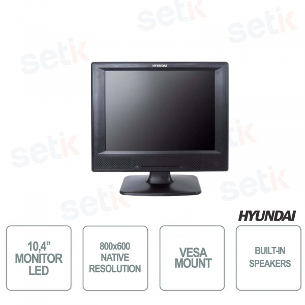 Monitor LED Hyundai 10,4 '' - Altavoces - 24x7 - 800x600 4: 3