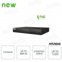 Nvr Hyundai 8 canali IP - 4k 8MP - 8 porte PoE/PoE+