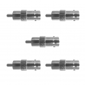 5X BNC Female to RCA Male Connectors for CCTV Audio/Video