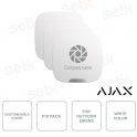 Ajax White Brandplate for StreetSiren DoubleDeck Pack of 10 Customizable