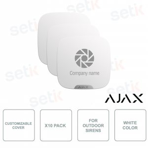 Ajax Brandplate Bianca per StreetSiren DoubleDeck Confezione 10 Pezzi Personalizzabile