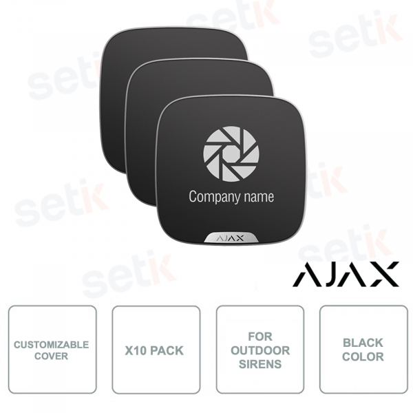 Ajax Brandplate Nera per StreetSiren DoubleDeck Confezione 10 Pezzi Personalizzabile