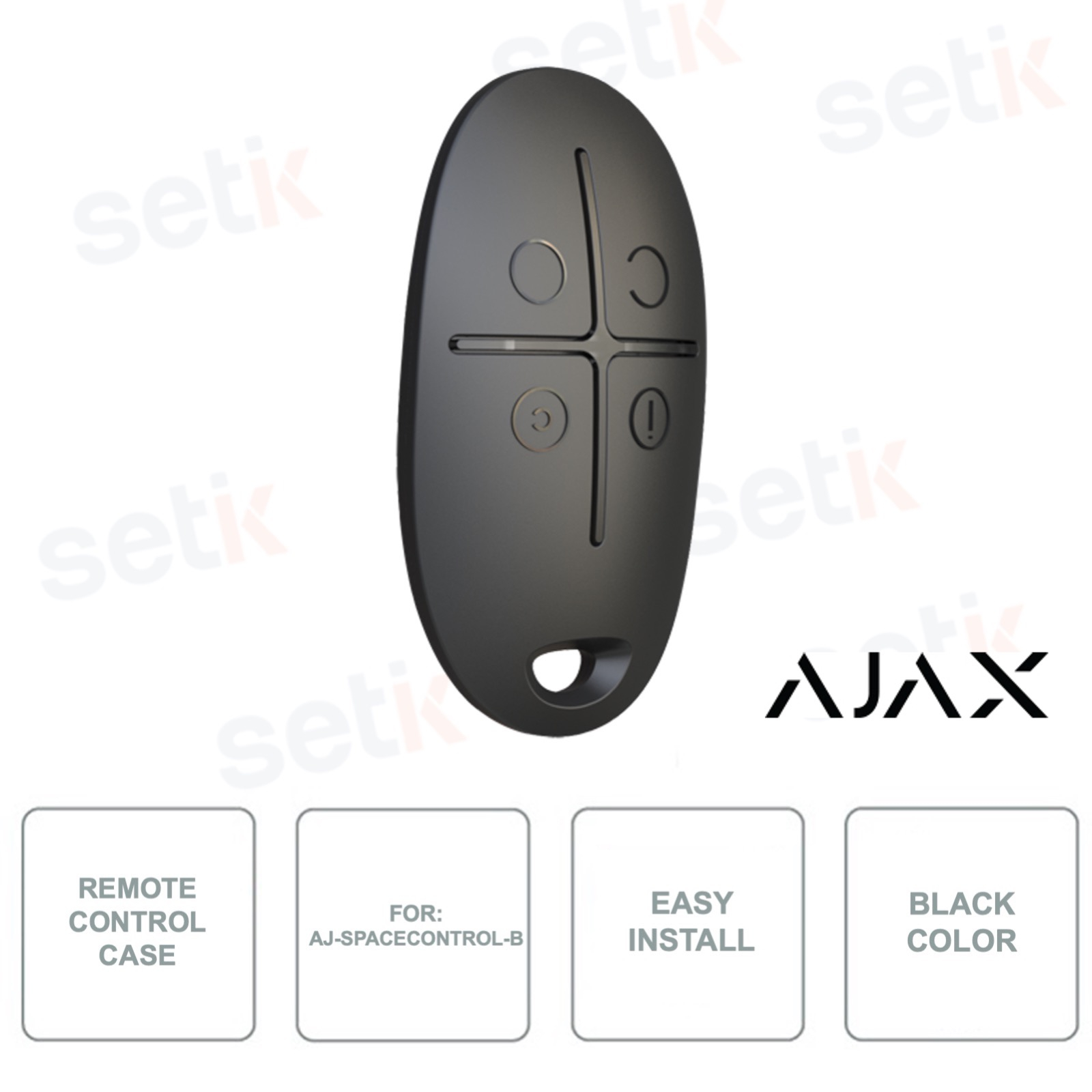 Mando inalámbrico para soluciones de alarma AJAX color negro