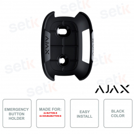 Support Ajax noir : support universel pour boutons et doubles boutons, installation rapide et sûre