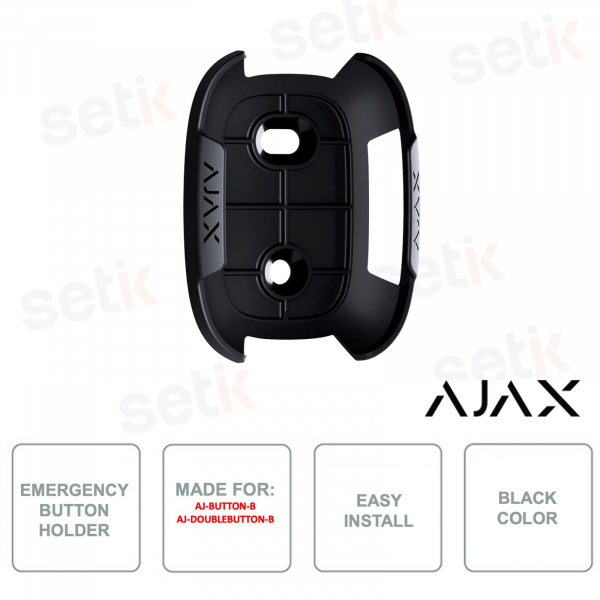 Support Ajax noir : support universel pour boutons et doubles boutons, installation rapide et sûre