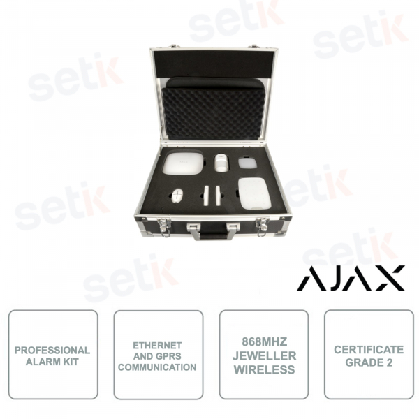 AJ-DEMOCASE-W - Maletín de demostración AJAX - Kit de alarma profesional - Componentes blancos