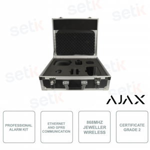 AJ-DEMOCASE-B - Maletín de demostración AJAX - Kit de alarma profesional - Componentes negros