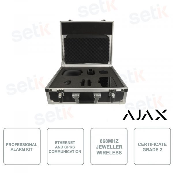 AJ-DEMOCASE-B - Maletín de demostración AJAX - Kit de alarma profesional - Componentes negros