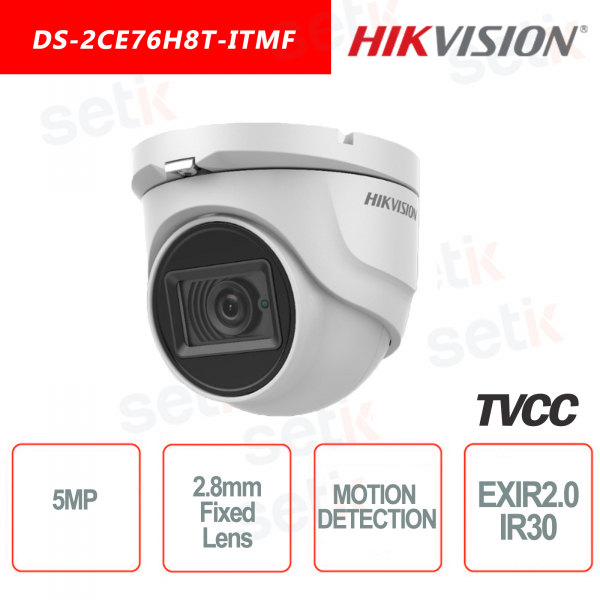 Telecamera Hikvision IR30 Turret camera 5MP Motion Detection