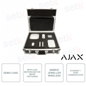 AJ-DEMOCASE2-W - Valise de démonstration Ajax pour présentation de kits d'alarme