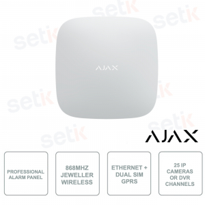 AJ-HUB2-DC6V-W - Ajax professional alarm control unit - Grade 2 certified - Wireless  Jeweler 868Mhz 