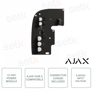 AJ-DC12V-PCB2 - Module d'alimentation 12 VDC - Compatible avec le modèle Ajax Hub 2