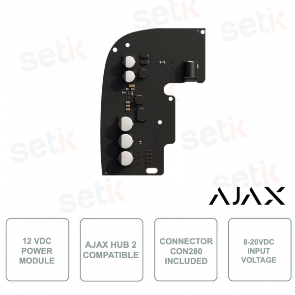 AJ-DC12V-PCB2 - Module d'alimentation 12 VDC - Compatible avec le modèle Ajax Hub 2