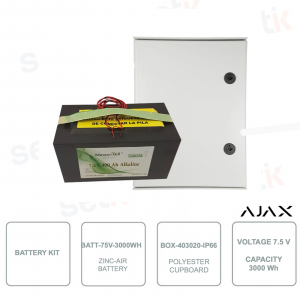 AJ-BATTERYBOX-7M - Battery Kit - BOX-403020-IP66 and BATT-75V-3000WH