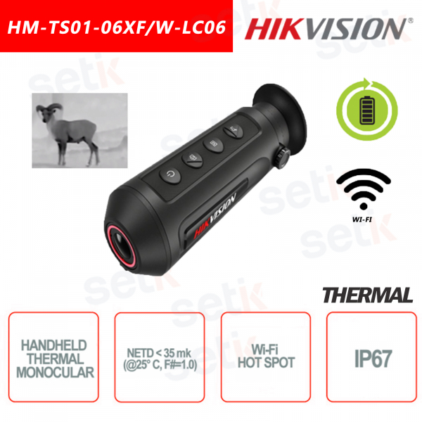 HM-TS01-06XF / W-LC06 - HIKVISION - Cámara térmica monocular con lente térmica de 6.2 mm