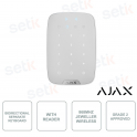 AJ-KEYPADPLUS-W - AJAX - Tastiera indipendente bidirezionale con lettore integrato Contactless per schede e tag
