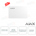 38222.89.WH 10X - AJAX - Tarjeta de acceso sin contacto con tecnología MIFARE DESFire - Blanco - Paquete de 10 piezas