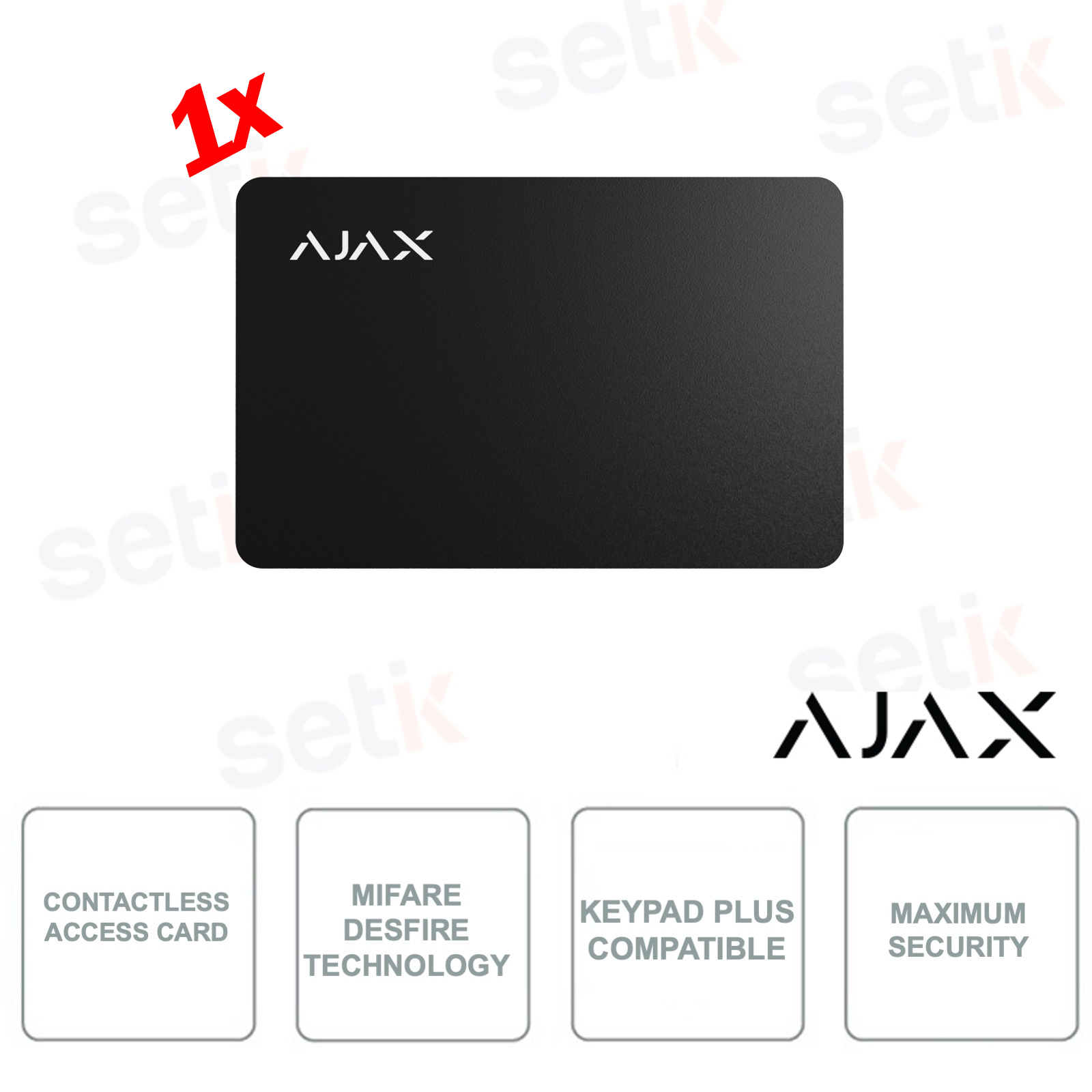 Contactless　technology　access　with　DESFire　card　MIFARE　Ajax　AJ-PASS-B　piece