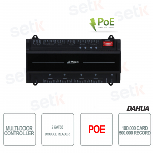 Controller per controllo accessi due Varchi e doppio lettore - PoE - Dahua