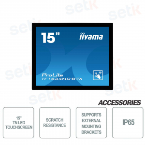 Moniteur tactile LED 15 pouces TN d'IIYAMA à cadre ouvert