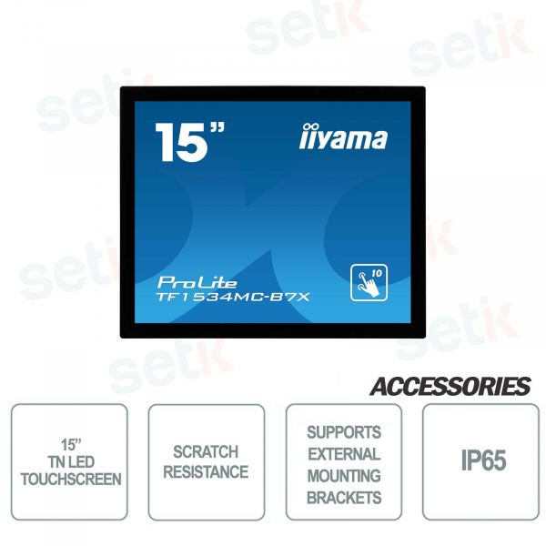 Moniteur à écran tactile à cadre ouvert IIyama 15 pouces tn led