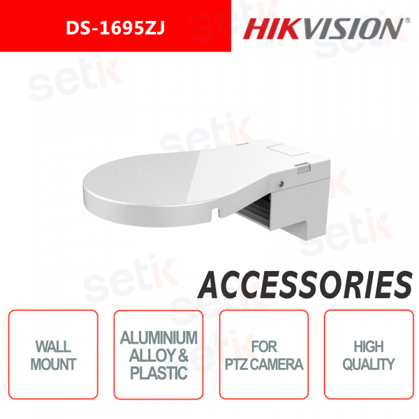 Soporte de montaje en pared Hikvision en aleación de aluminio y plástico para cámaras PTZ