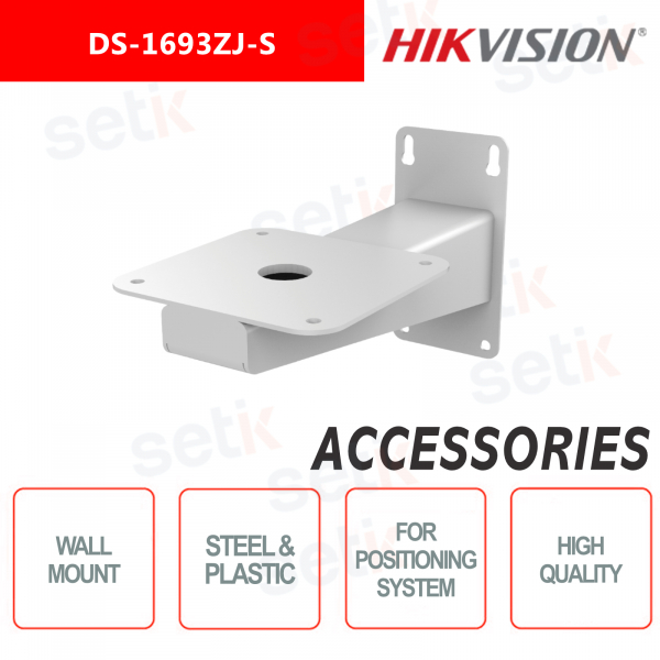 Staffa di montaggio da parete Hikvision in acciaio e plastica per sistemi di posizionamento