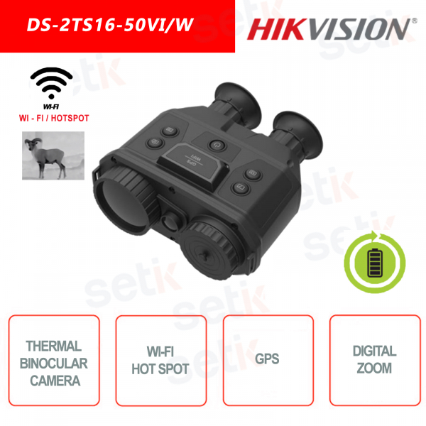 Cámara binocular térmica portátil Hikvison DS-2TS16-50VI / W