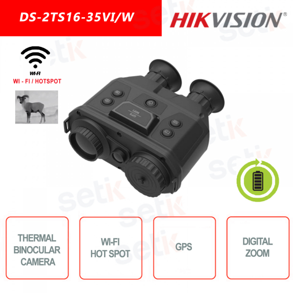 Cámara binocular térmica portátil Hikvsion DS-2TS16-35VI / W
