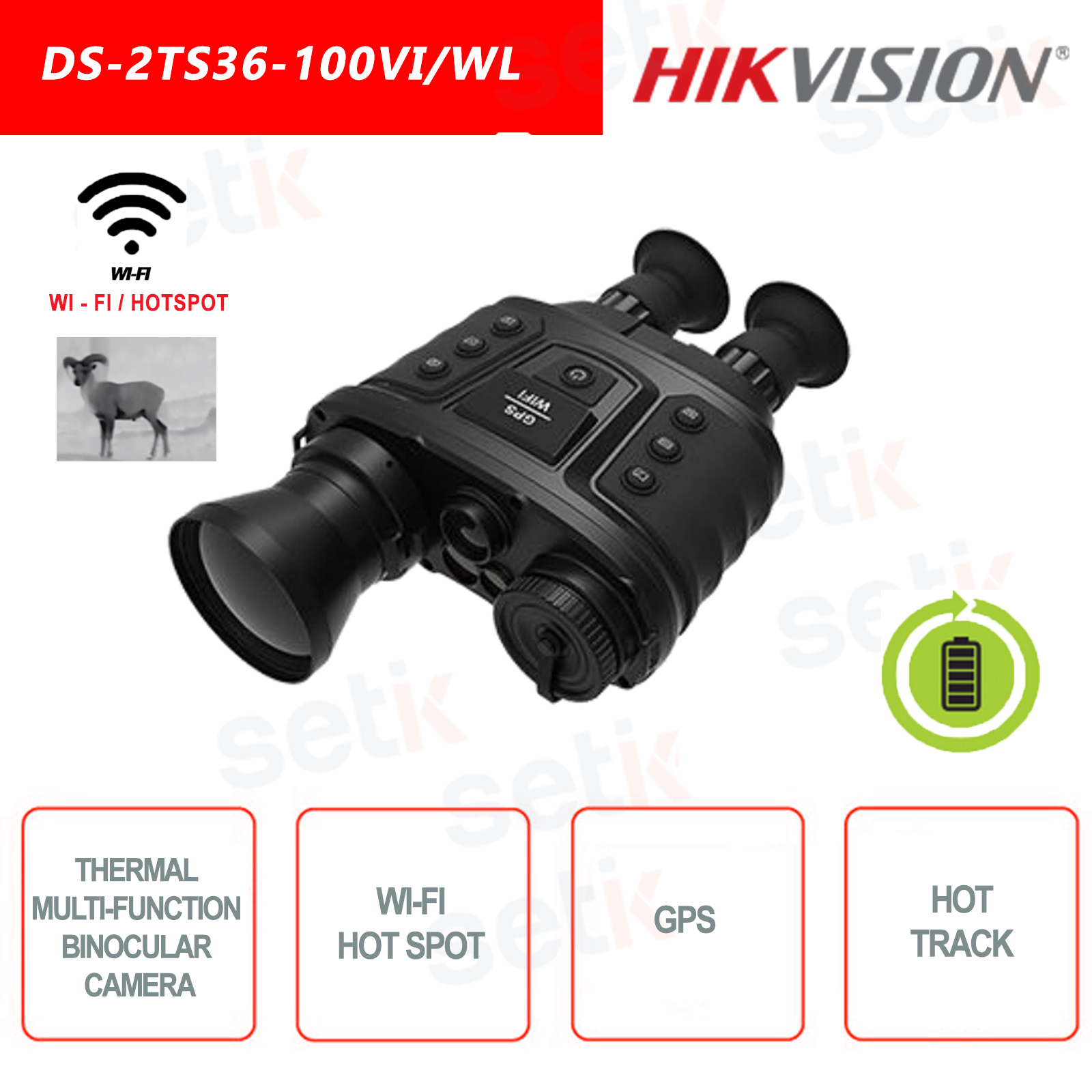 DS-2TS36-100VI/WL - Caméra thermique multifonction Hikvision pour