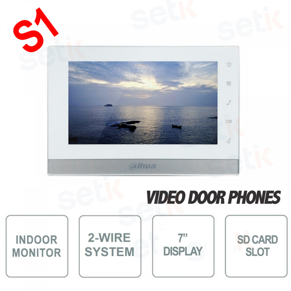 IP-Zweidraht-Intercom-Innenstation - 7" Touch-Display - SD-Kartensteckplatz - Dahua