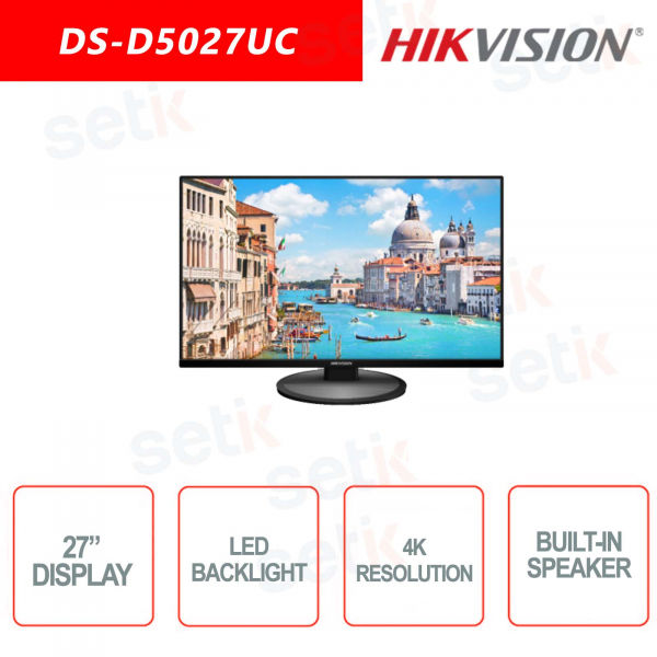 27 Zoll 4k Hikvision LED-Monitor mit Hintergrundbeleuchtung