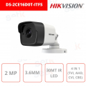 2 MP 4in1 3,6 mm IP67 Bullet-Kamera WDR DS-2CE16D0T-ITFS - Hikvision