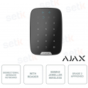 AJ-KEYPADPLUS-B - AJAX - Tastiera indipendente bidirezionale con lettore integrato RFID per schede e tag