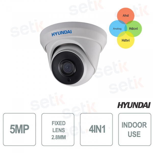 Hyundai 5MP 4 en 1 Dome 2.8mm IR 20 METRES caméra de vidéosurveillance HYUNDAI