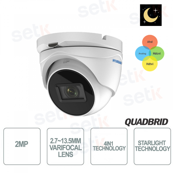 Fixed Dome STARLIGHT 4 in 1 2MP IR 70 METER EXIR 2.0