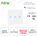 WIFI Smart Home Switch 3 buttons IP40 Alexa Google Home V-TAC W