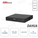 Dahua DVR 16 canaux hybrides Wizsense Penta-brid 1080N Analyse vidéo de codage AI