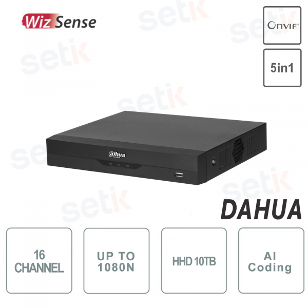 Dahua DVR 16 Hybrid Channels Wizsense Penta-brid 1080N AI Coding Video Analysis