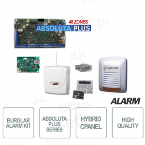 Professional Bentel Home Alarm Kit Absoluta Plus ABS48 Zone + IP Card