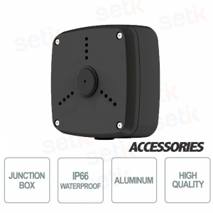 Watertight Junction Box for Round Base Cameras Color Black - D