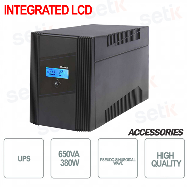 Unterbrechungsfreie Stromversorgung UPS650LCD / 380W mit integriertem LCD-Bildschirm
