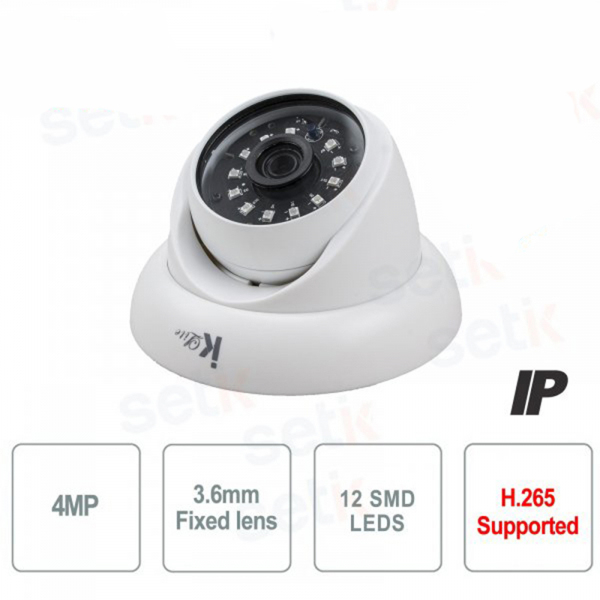 IP Camera 4MP Dome 3.6mm SMD H.265 - Lite Setik